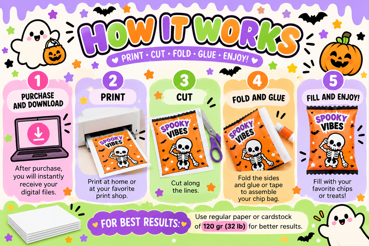 HALLOWEEN CHIP BAG PRINTABLES I 8 SPOOKY DESIGNS