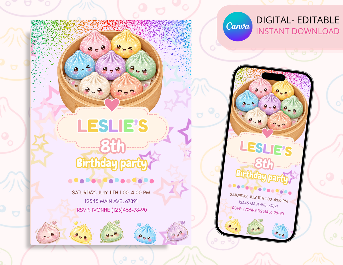 Dumpling Party Printable & Digital Decoration Bundle I Digital Download