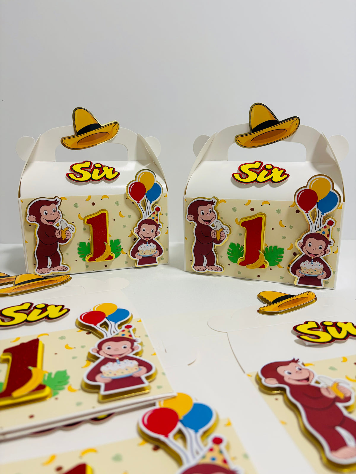 Cute Monkey Party Favor Boxes