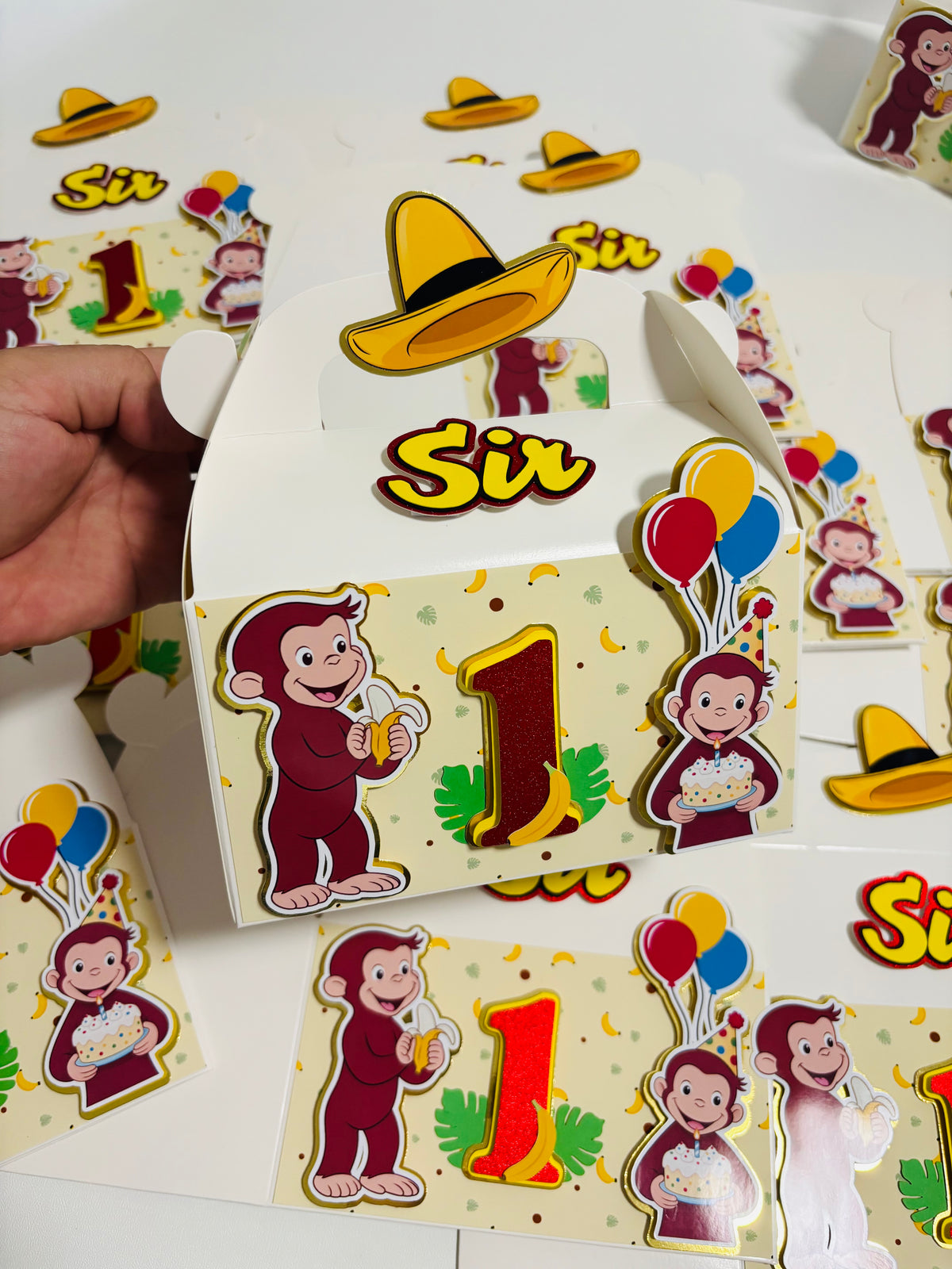 Cute Monkey Party Favor Boxes