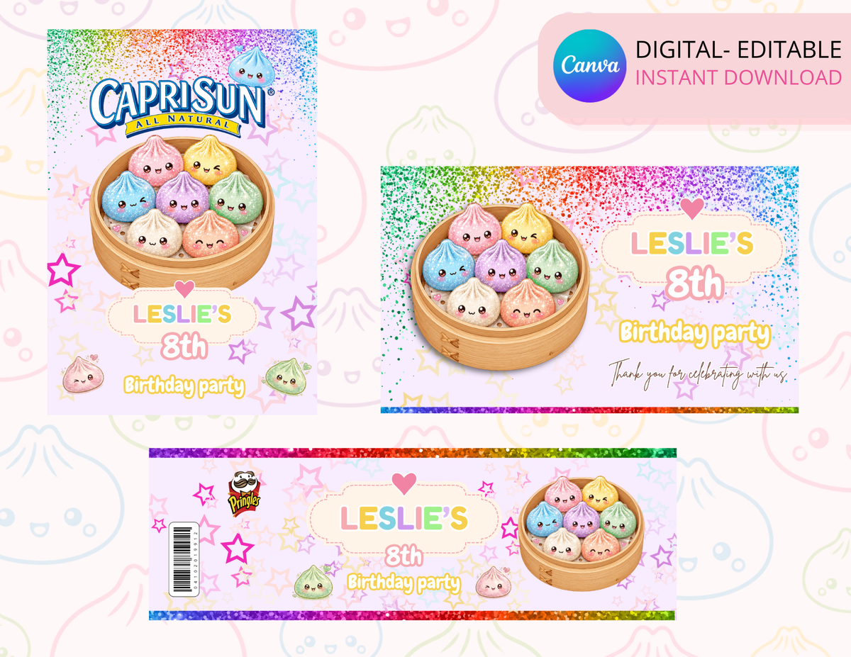 Dumpling Party Printable & Digital Decoration Bundle I Digital Download