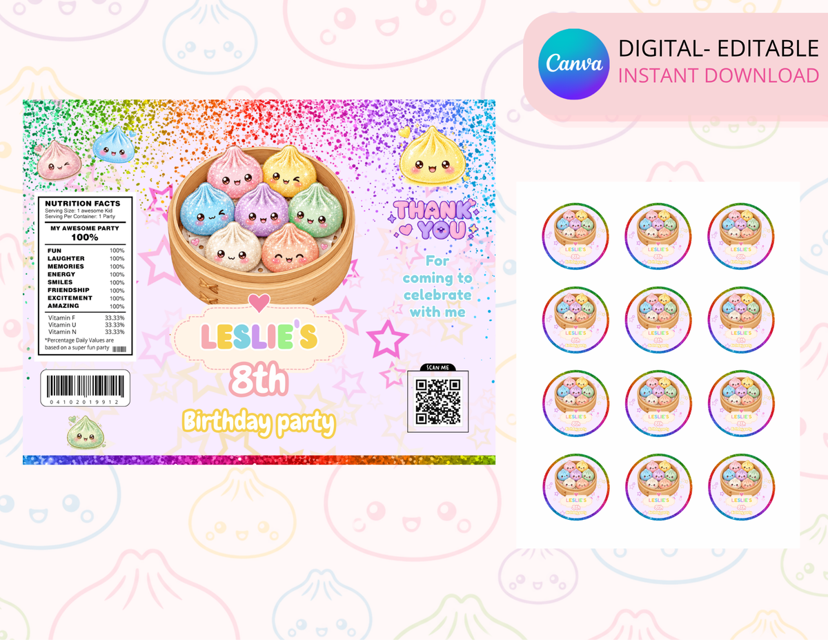 Dumpling Party Printable & Digital Decoration Bundle I Digital Download