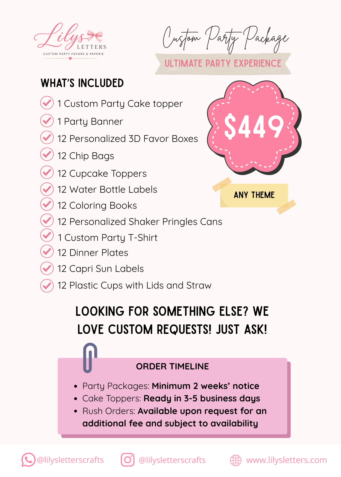 Ultimate Party Experience Package