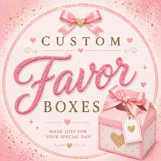 Custom Favor Boxes | Personalized Any Theme Party Favor Boxes | Birthday Treat Boxes