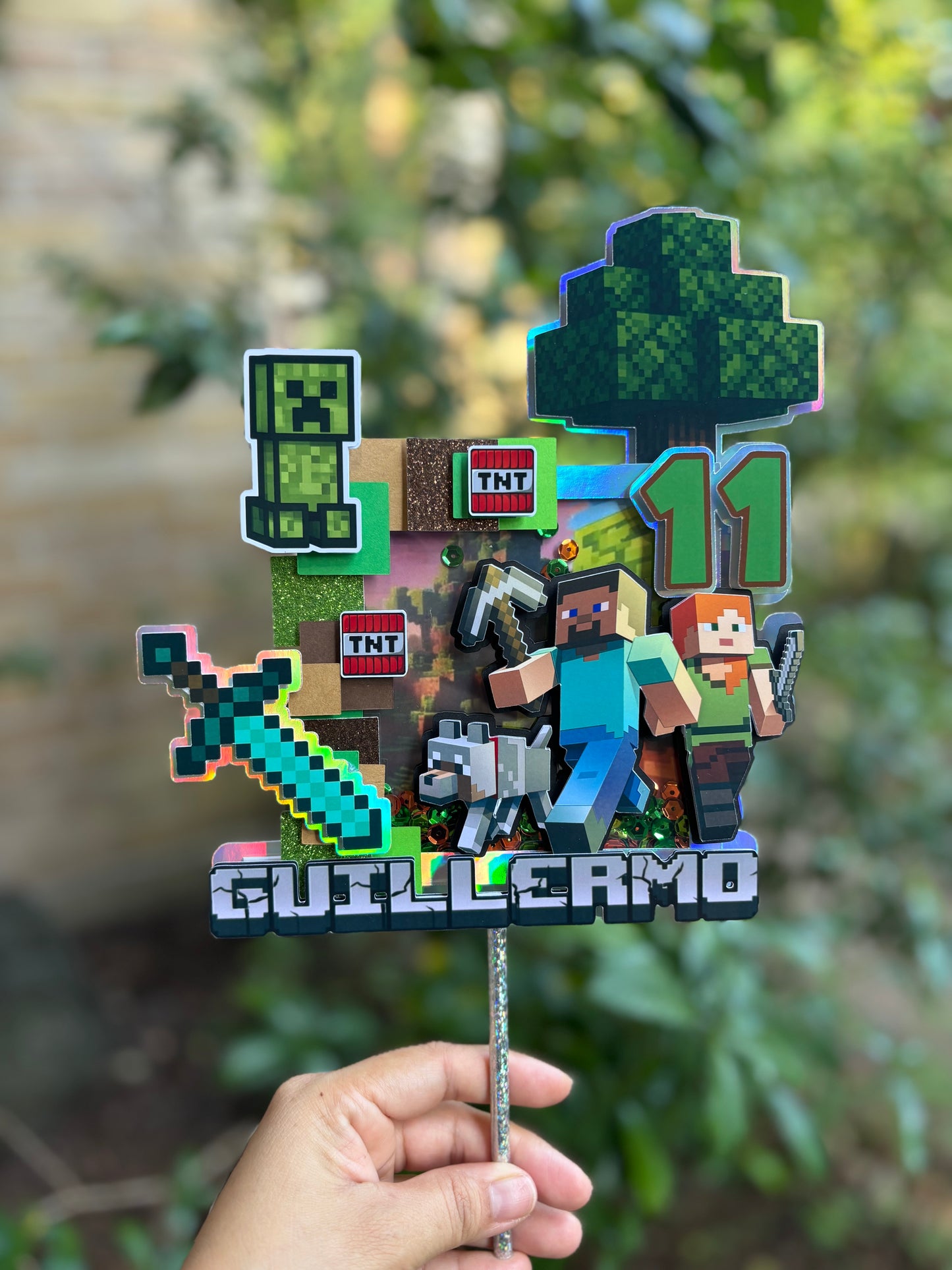 Pixel Cake Topper