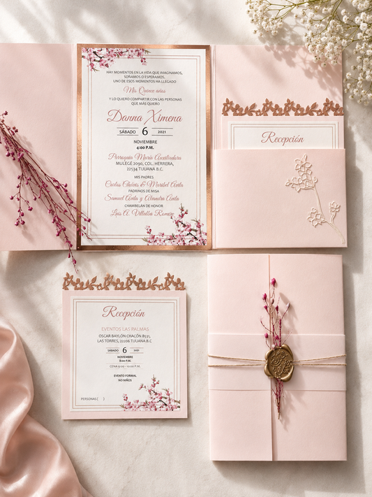 Elegant Wax Seal Quinceañera Invitation I XV Invitation I Elegant Sweet 16 Invitation I Quinceañera Invitation