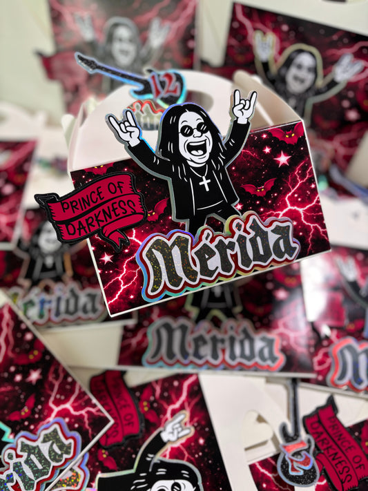 Personalized Rock Theme Favor Boxes I  Birthday Party Treat Boxes