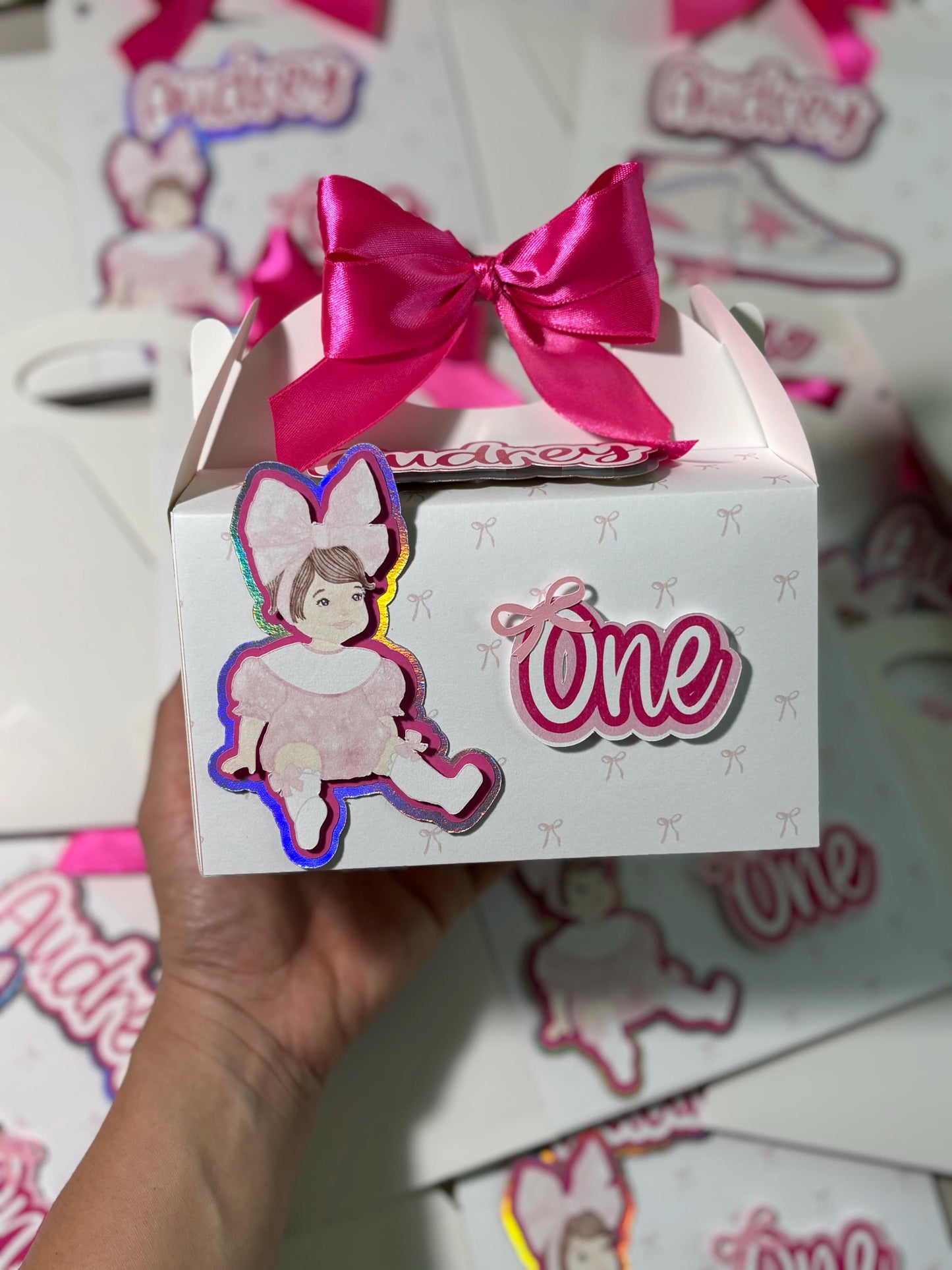 One Golden Year First Birthday Treat Boxes