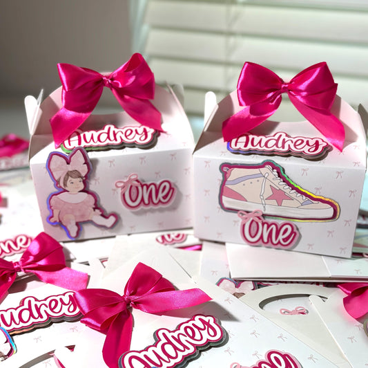 One Golden Year First Birthday Treat Boxes