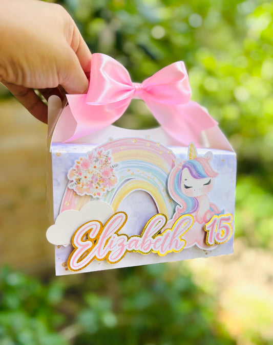Unicorn Magic Favor boxes I Rainbow Unicorn Favors I Enchanted Unicorn Treat Box I Unicorn Party Favors I Unicorn First Birthday I Unicorn Quince